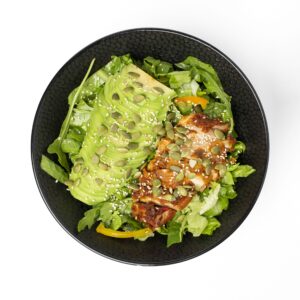 With chicken and avocado